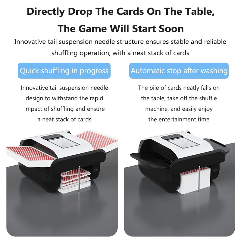 2000mAh Automatic Card Shuffler &ndash; Ultra-Long Battery Life