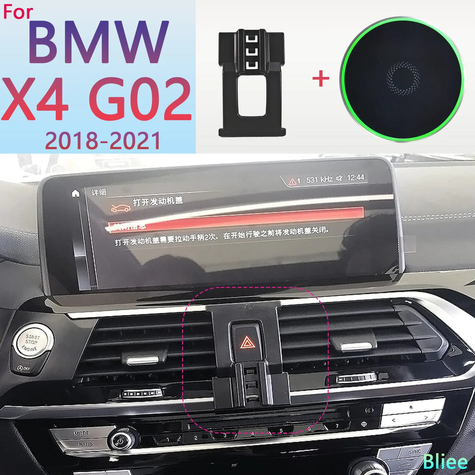 BMW X4 G02 Magnetisk Telefonhållare 15W Trådlös MagSafe Bas