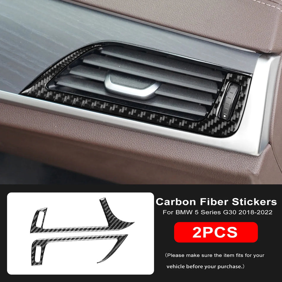 BMW 5 Serisi G30 için Karbon Fiber Hava Vent Trim Kapakları