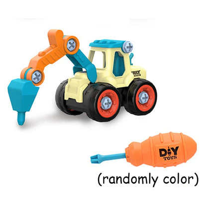 Nut Disassembly Engineering Toy: Montessori Excavator Bulldozer Drilling Machine