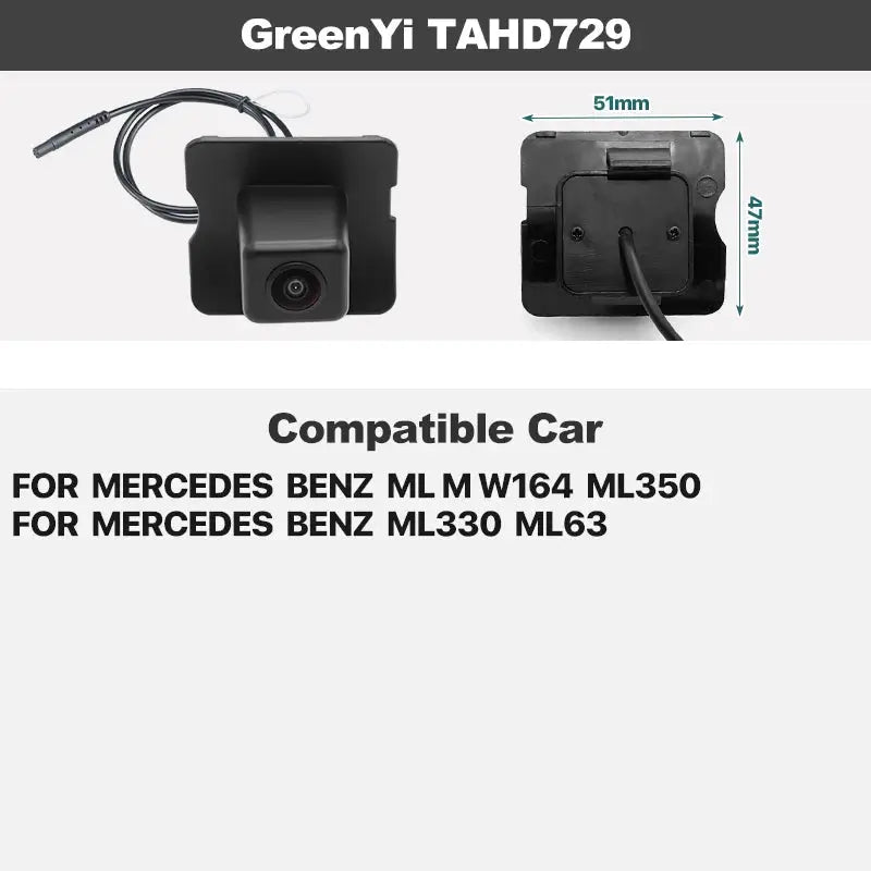 Dynamic Track AHD Rear Camera For Mercedes Benz B/C/E/S-Class W204 W212 W221 W251 B200 W169 W164 ML350 ML330 Vito Viano Sprinter by InterCyprus Trading Ltd