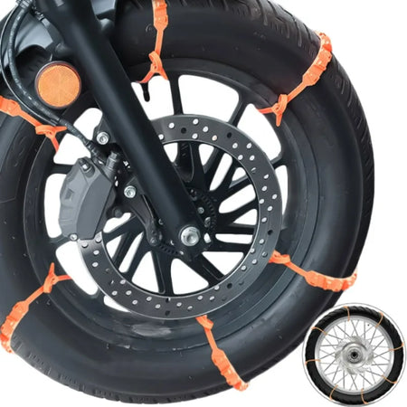 5Pcs Anti Skid Snow Chains For Motorcycles &ndash; Easy Fit