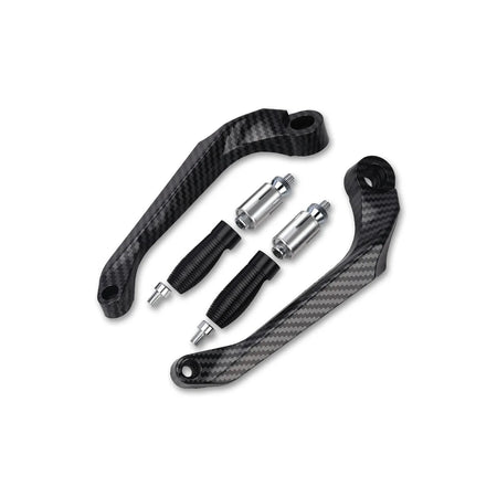 Motorcycle Brake Clutch Lever Hand Guard Protector &ndash; Durable Carbon Black Design 2pcs Black