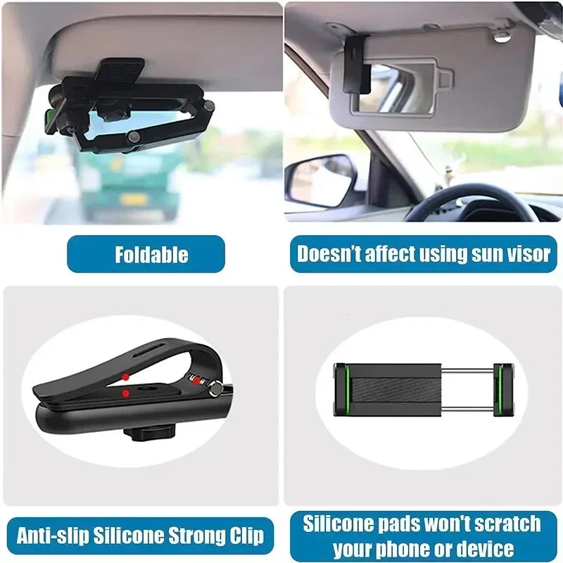 360 Degree Rotatable Car Phone Holder &ndash; Rearview Clip