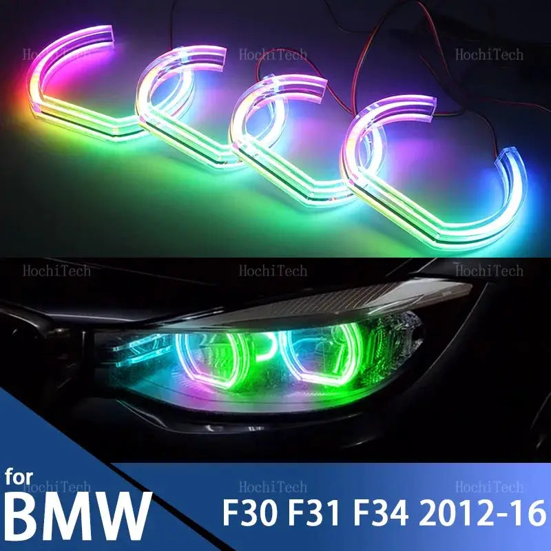 For BMW 3 Series F30 F31 F34 2012-2016 Sequential APP Remote control Muti-colored modes Angel Eyes Ring LED Turn signal by InterCyprus Trading Ltd