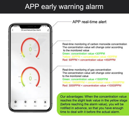 Tuya Smart Life Gas CO Detector - WiFi Remote Monitor