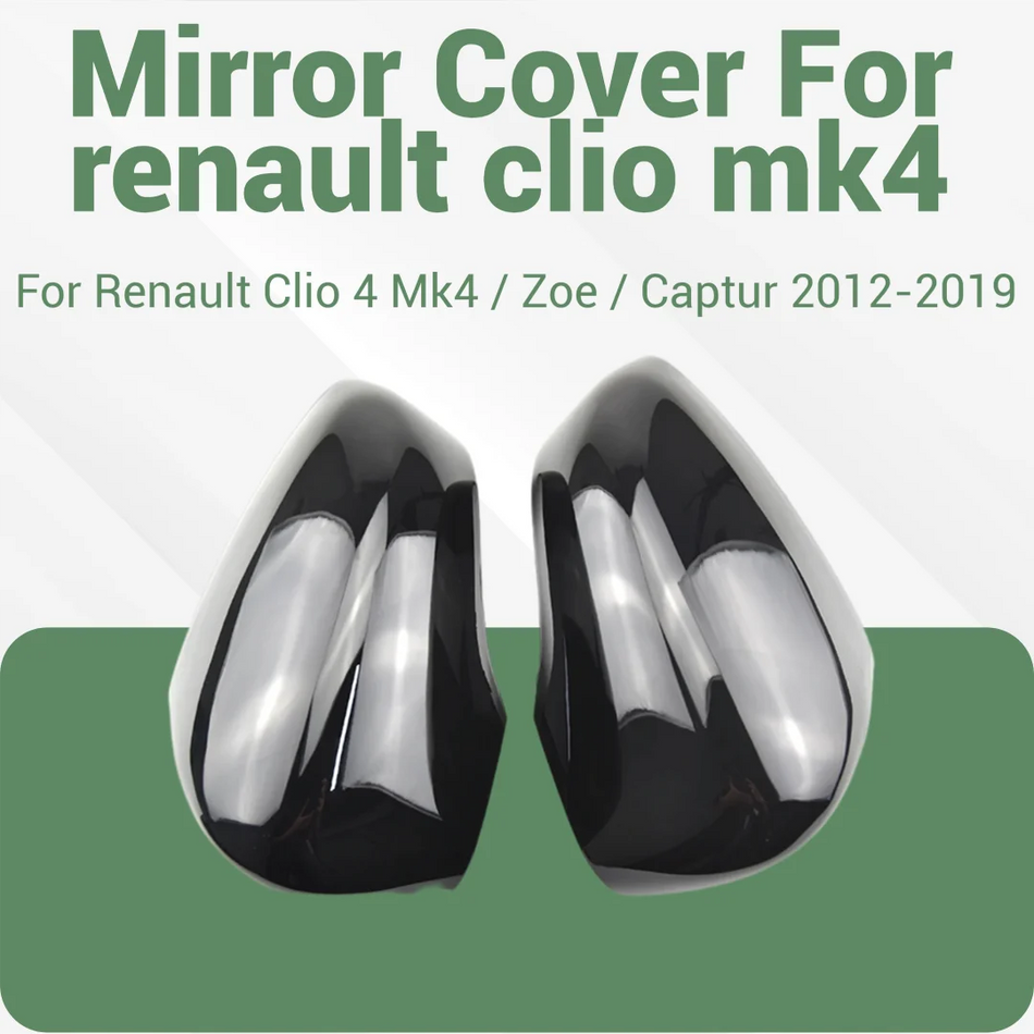 Крышки для зеркал заднего вида глянцевый черный для Renault Clio 4 Mk4 Zoe Captur
