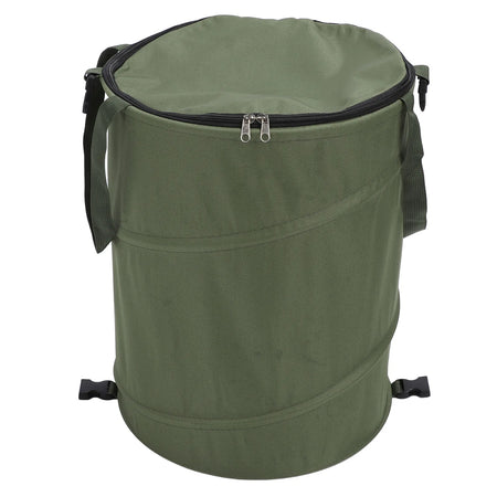 Camping Trash Can &ndash; Large 37.8L Capacity Foldable With Lid army green