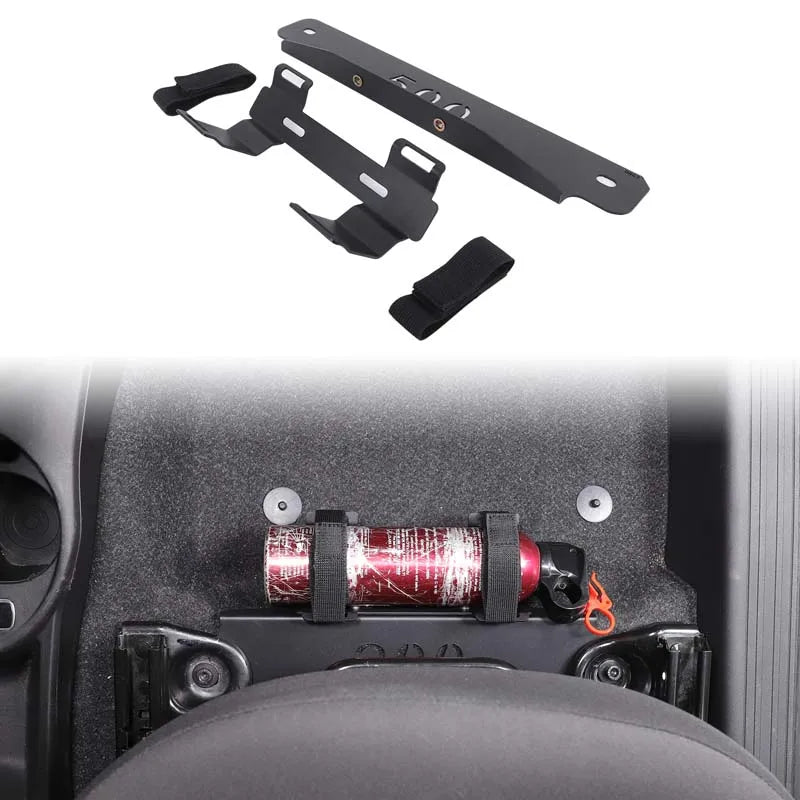 Suporte de Extintor de Incêndio em Alumínio para Debaixo do Banco do Fiat 500