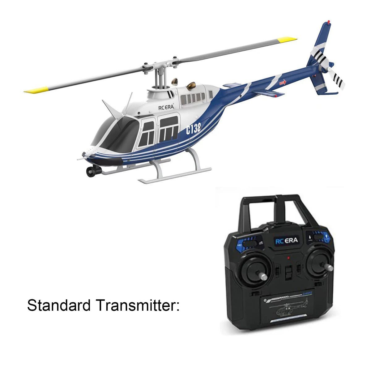 RC ERA C138 Bell 206 &ndash; 6-Axis Gyro Stabilization Blue
