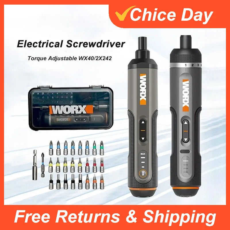 Worx 4V Mini Electric Screwdriver Set with USB Rechargeable Feature