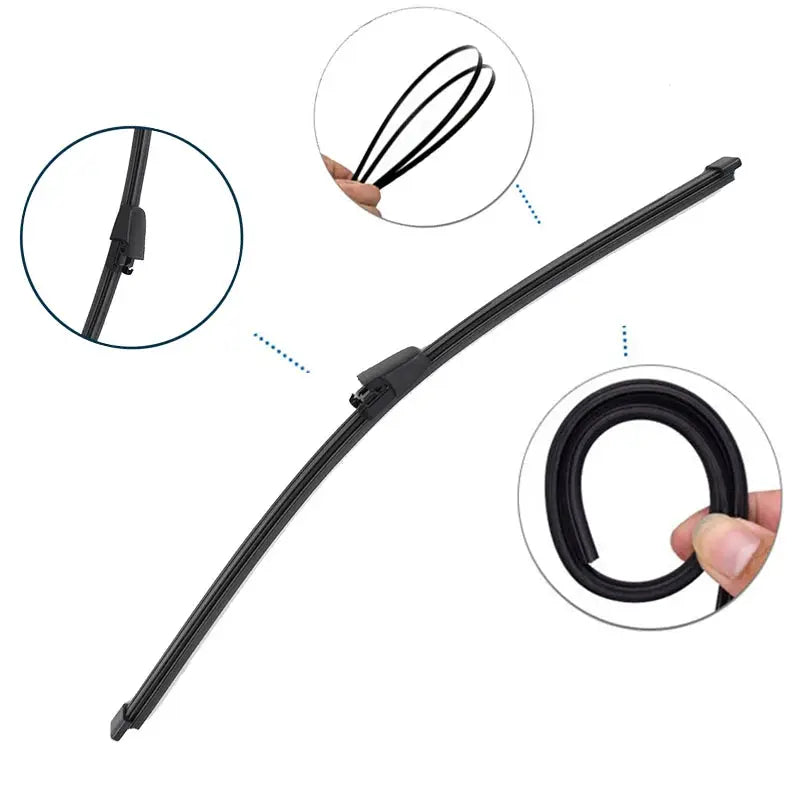 Misima 11" Rear Window Wiper Windshield Windscreen Wiper Blade Arm Set For Seat Leon MK2 2005 2006 2007 2008 2009 2010 2011 2012 by InterCyprus Trading Ltd