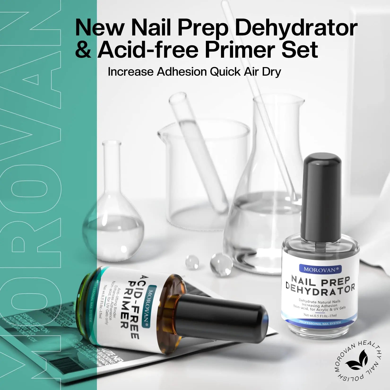 Morovan Natural Nail Dehydrator &ndash; Acid-Free Formula for Long-Lasting Gel Polish