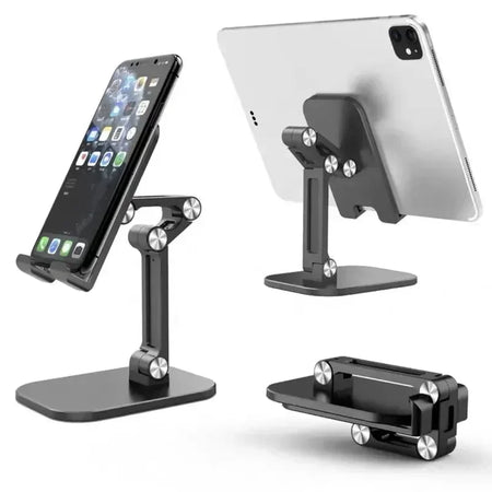 Desk Mobile Phone Holder Bracket Stand &ndash; Flexible Folding black