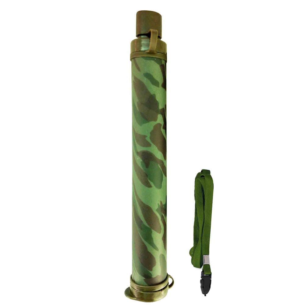 Portable Water Filter &amp; Survival Kit Army green camouflag