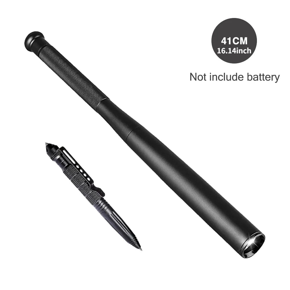 Self Defense Flashlight Stick LED Baseball Bat &ndash; Waterproof 41cm with pen
