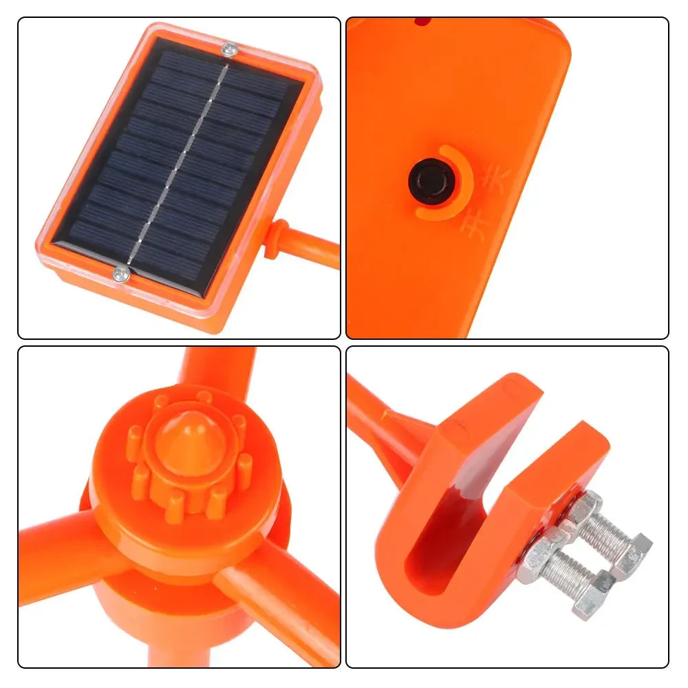 Solar Wind Powered Bird Repeller &ndash; 360 Degree Reflective Scare Device