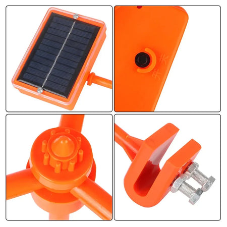 Solar Wind Powered Bird Repeller &ndash; 360 Degree Reflective Scare Device