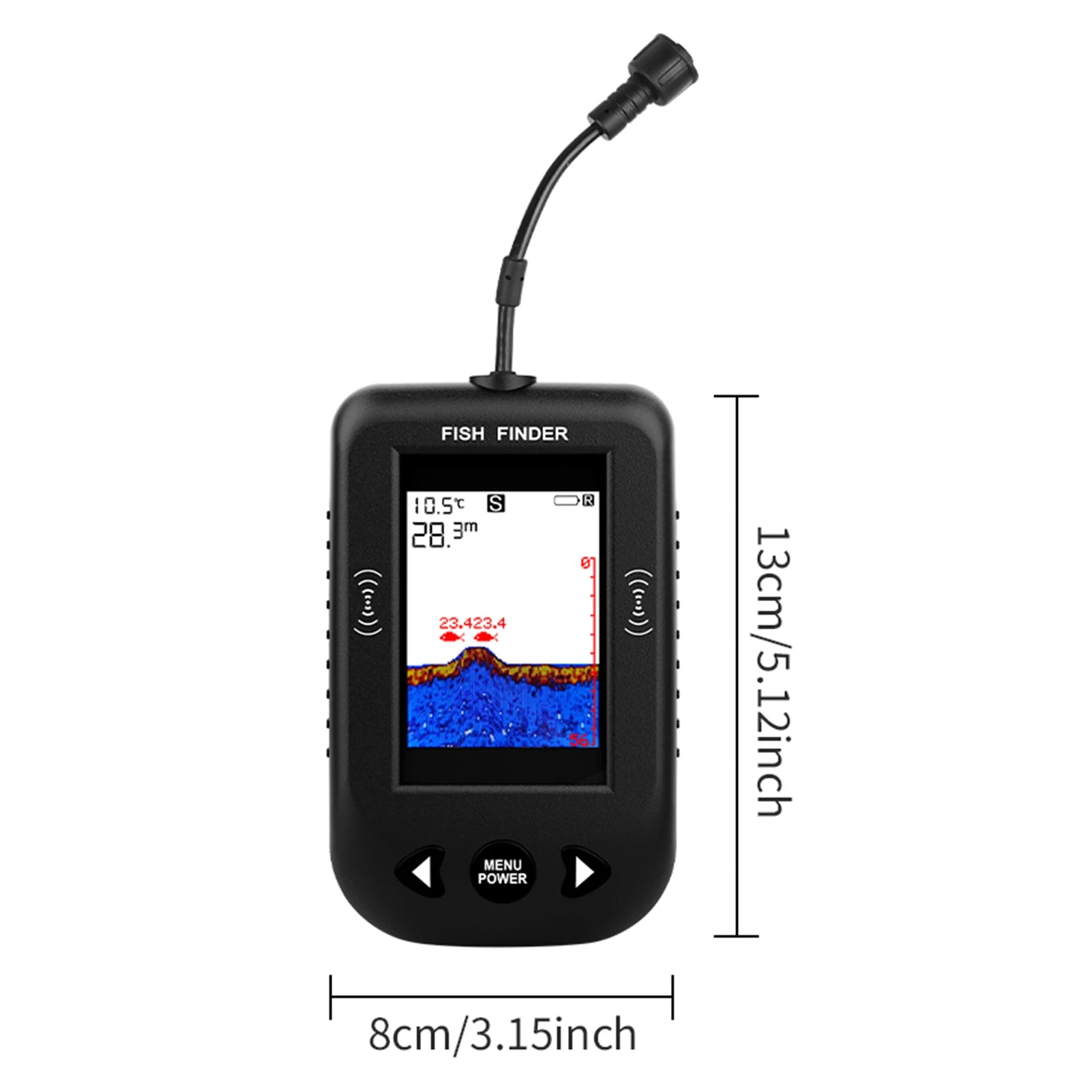 Portable Sonar Fish Finder with LCD Display - Ideal for Kayak &amp; Night Fishing