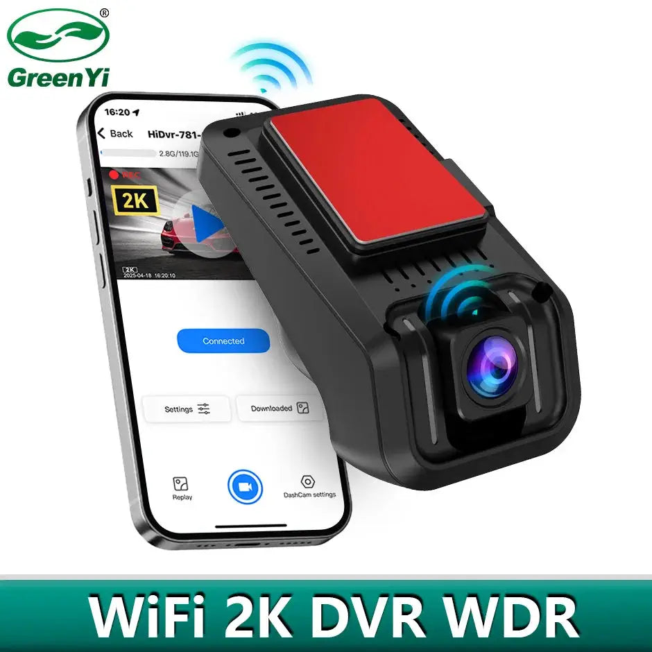 2K Full HD WiFi Dash Cam With Night Vision And Car DVR by InterCyprus Trading Ltd