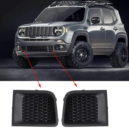 Car Front Left and Right Lower Bumper Grille Insert Bezel Cover Replacement 5XB63LXHAA For Jeep Renegade 2015-2017 by InterCyprus Trading Ltd