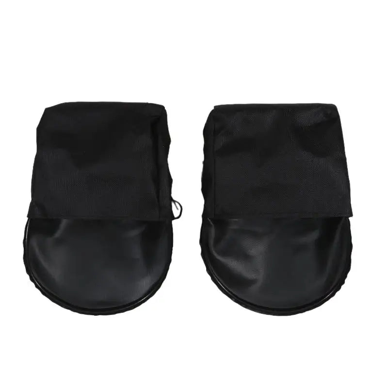 Bigsweety Waterproof Motorcycle Handlebar Gloves with Sun Protection Pure Black