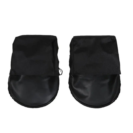 Bigsweety Waterproof Motorcycle Handlebar Gloves with Sun Protection Pure Black