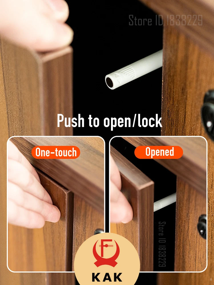 KAK 5 шт. Магнитные защелки для открывания шкафов серые