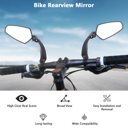 A Pair Bike Rearview Mirror &ndash; High Clarity Adjustable