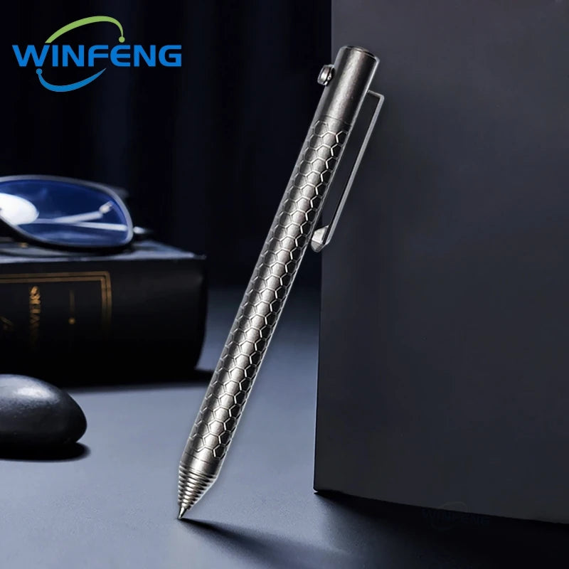 Bolt Action Titanium Alloy Tactical Pen &ndash; Glass Breaker
