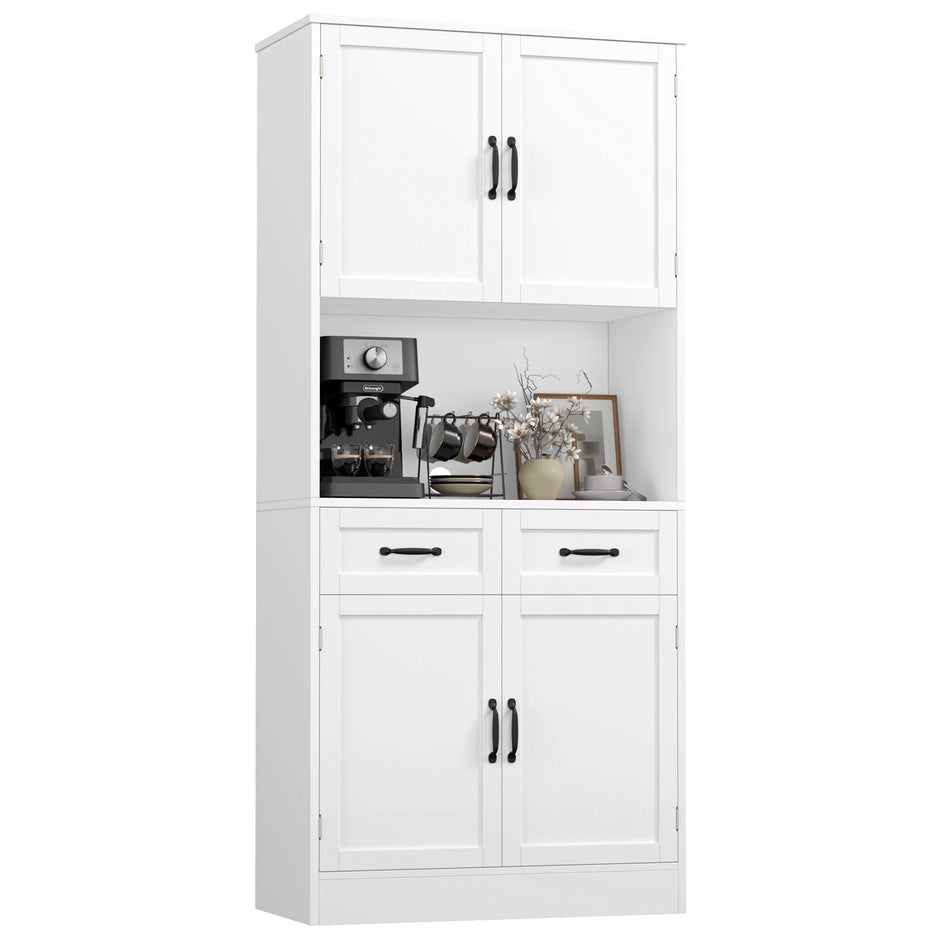 180cm Κουζίνα Ντουλάπα Μπουφέ Με Επιφάνεια Εργασίας Και Αποθήκευση