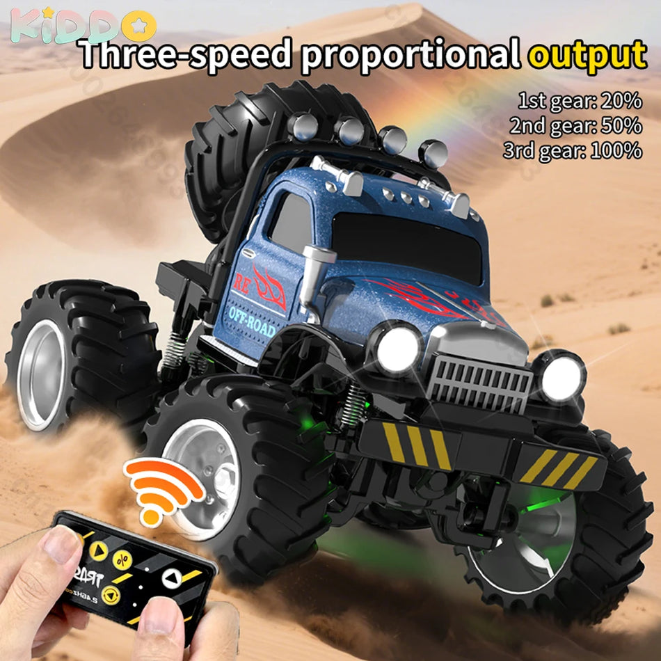 Conusea 1/64 Mașină RC Drift cu Remorcă, 2.4G Telecomandă, Model Reglabil din Aliaj