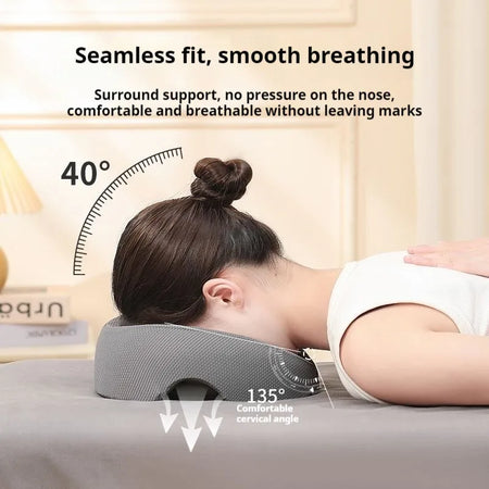 Ergonomic Face Down Pillow with Breathable Memory Foam for Salon &amp; Home