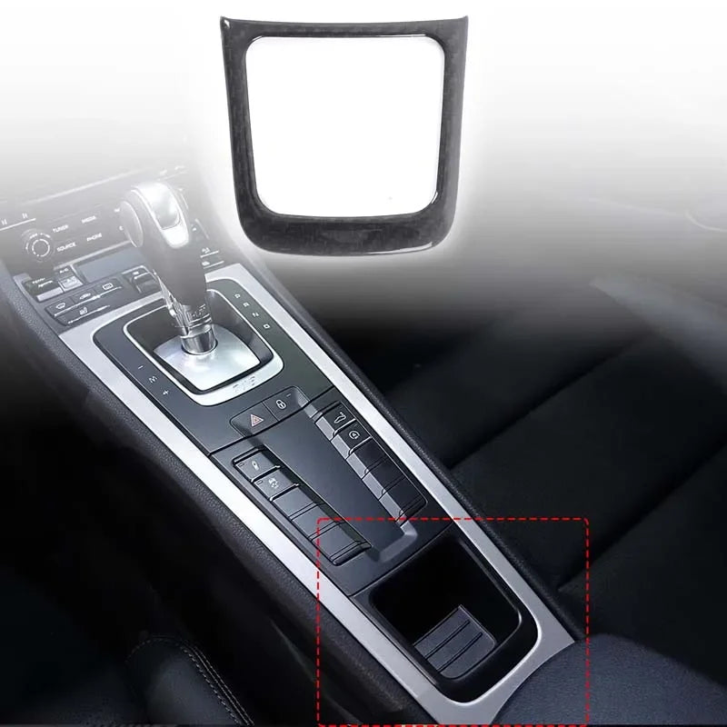 Skutečný panel držáku na poháry z uhlíkových vláken pro Porsche 718 911