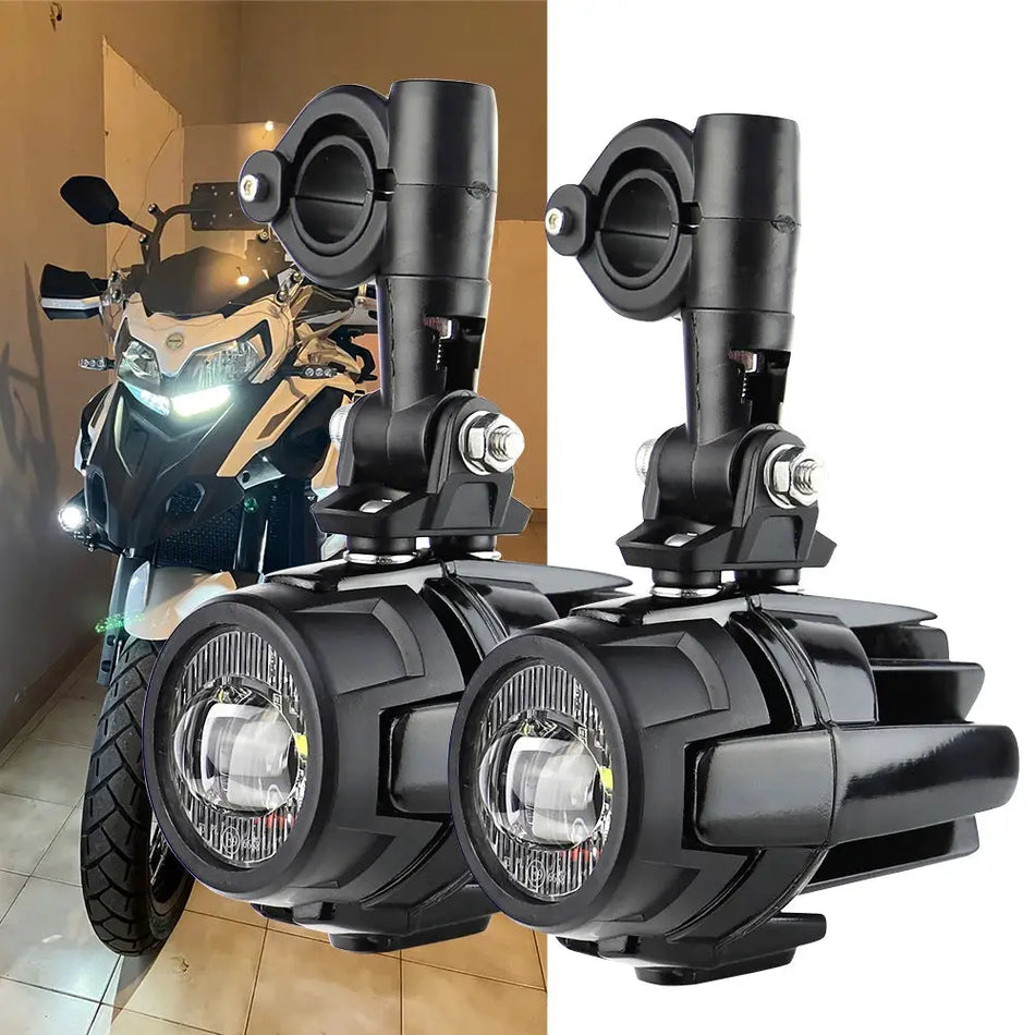 Auxiliary Lights LED Spot Driving Fog Lights for R1200GS F800GS K1600 Universal Motorcycle 40W 6000K Fog Lamps by InterCyprus Trading Ltd