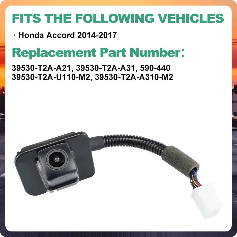 Backup Camera for Honda Accord 2014-2017 Rear View Replacement Kit by InterCyprus Trading Ltd