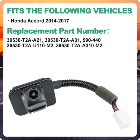 Backup Camera for Honda Accord 2014-2017 Rear View Replacement Kit by InterCyprus Trading Ltd