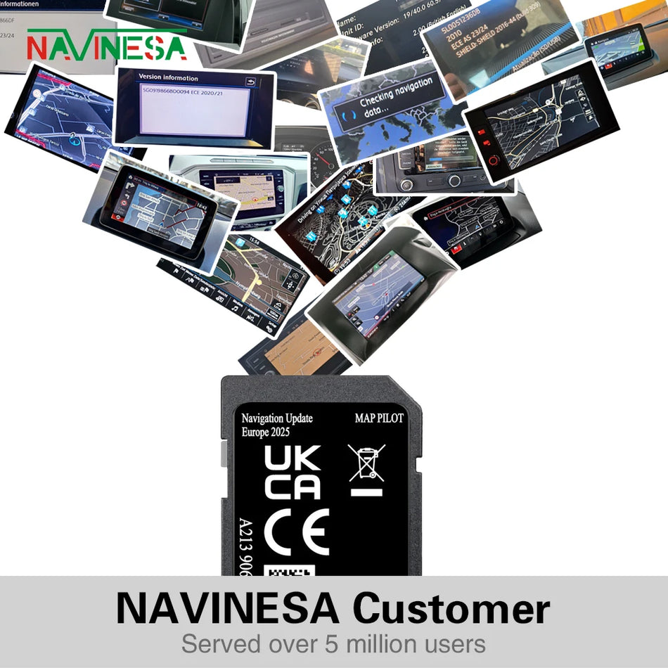 32GB V20 GPS Navigation SD Card for Mercedes C-Class W205 2015 - Europe Map Update