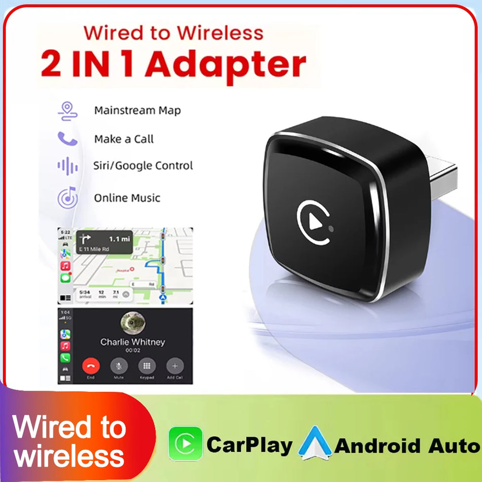 Безжичен адаптер CarPlay за iPhone, Plug and Play автомобилна свързаност