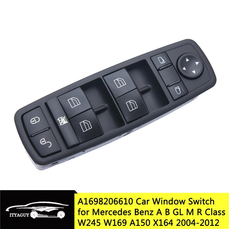 Electric Power Window Master Switch Assembly for Mercedes-Benz W169 12V A1698206610