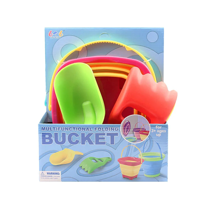 STF00469 Foldable Beach Bucket &ndash; Portable Sand Toy For Kids STF00469 FBchan