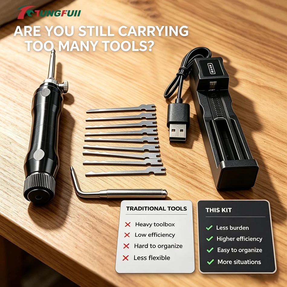Rechargeable Electric Lock Pick Set For Professional Locksmith Kits