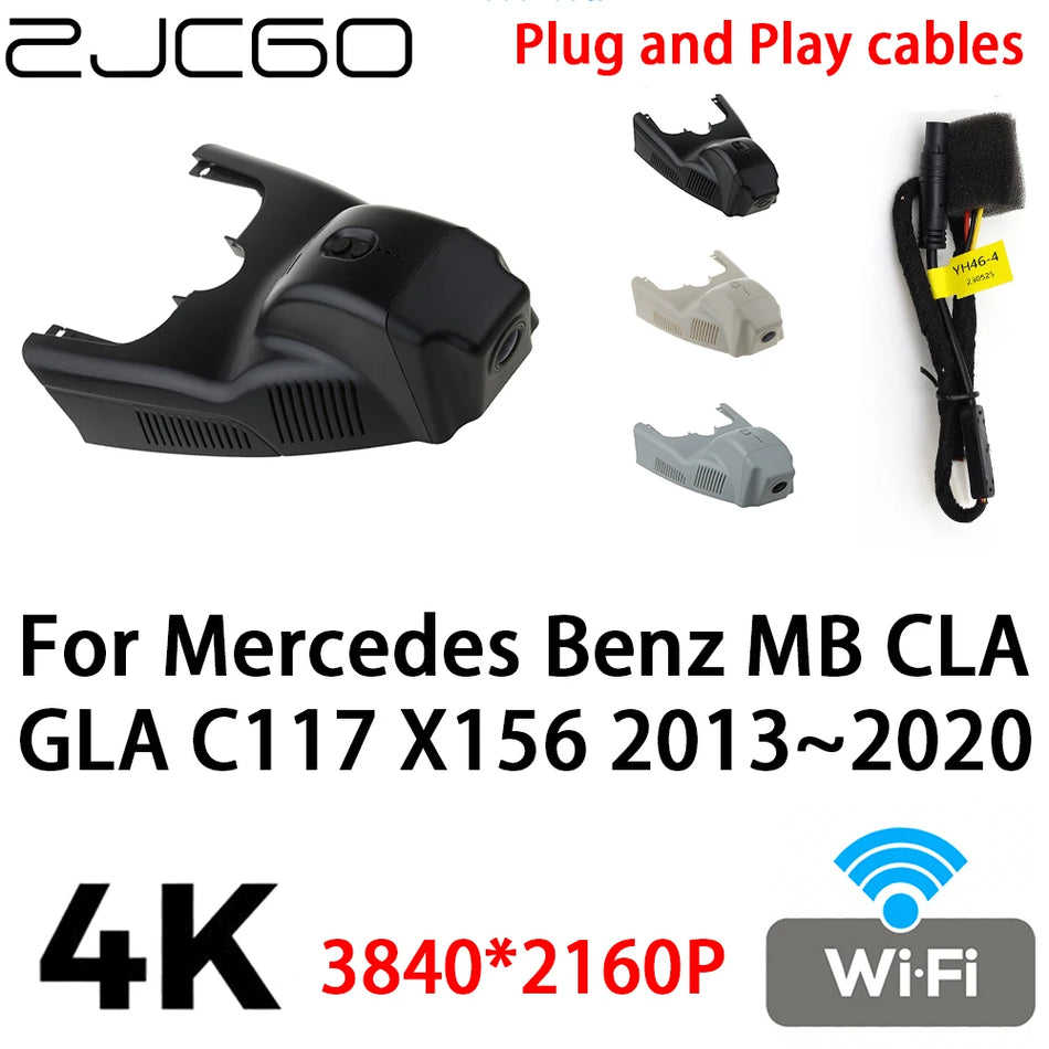 Dash Cam pro Mercedes-Benz CLA C117 GLA X156 4K Car DVR Plug and Play