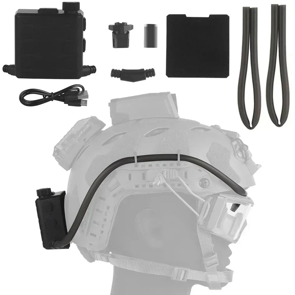 Kit defogger con ventola antinebbia per occhiali da airsoft e sportivi