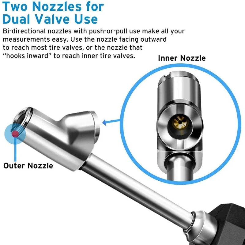 New Protable Digital Tire Gauge 230 PSI &ndash; Dual Head Design