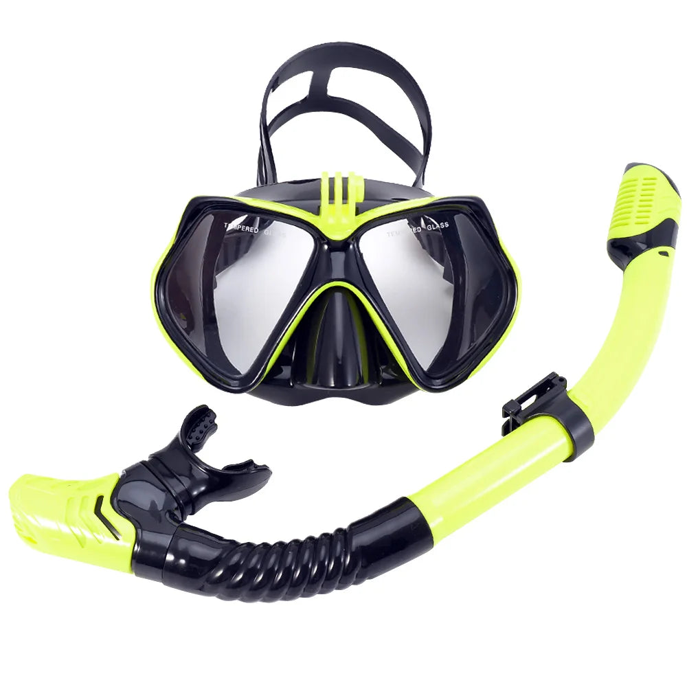 AXY M2021 1 S11 Snorkel Set &ndash; Dry Top Water Protection Yellow-Black