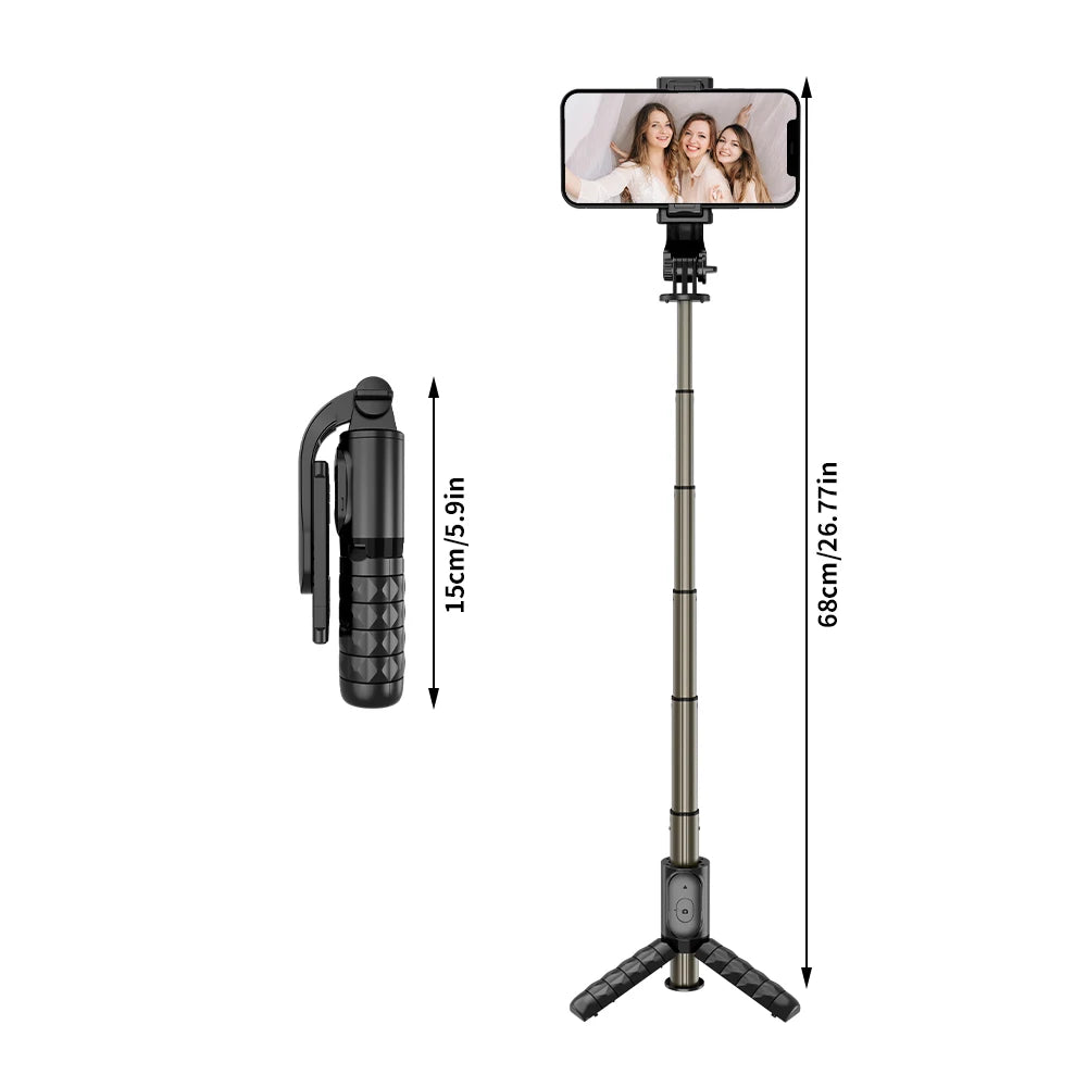 CrownQ Wireless Handheld Selfie Stick Tripod &ndash; Detachable Design with Bluetooth Remote