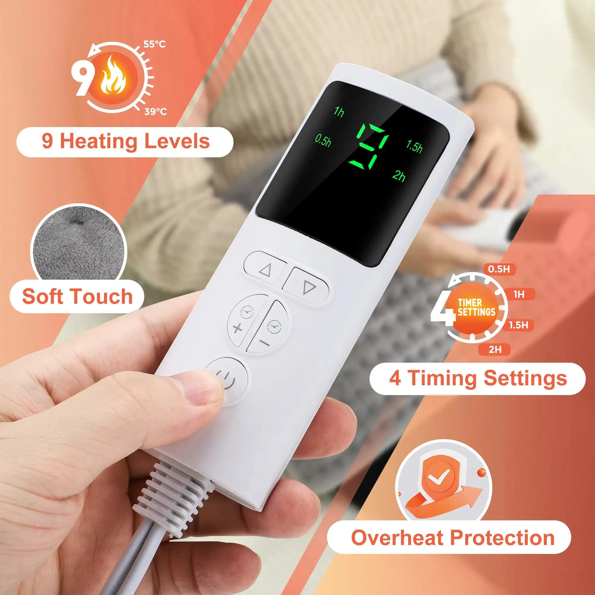 Electric Heating Waist Belt Warm Pad With Heat Control