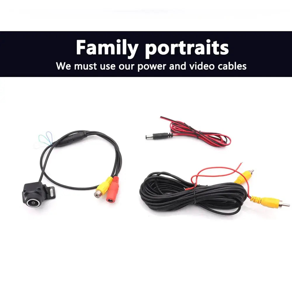 2-in-1 AHD 1080P CVBS Car Reverse Camera 180 Degree Fisheye Waterproof Backup Camera Front Rear View Switchable Parking Camera by InterCyprus Trading Ltd