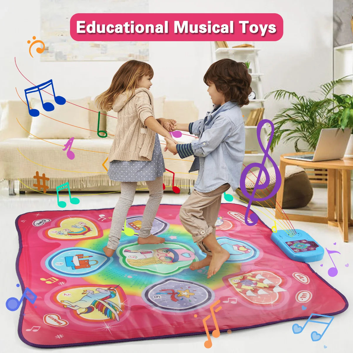 Large Electric Dancing Blanket &ndash; Interactive Educational Play Mat with Lights